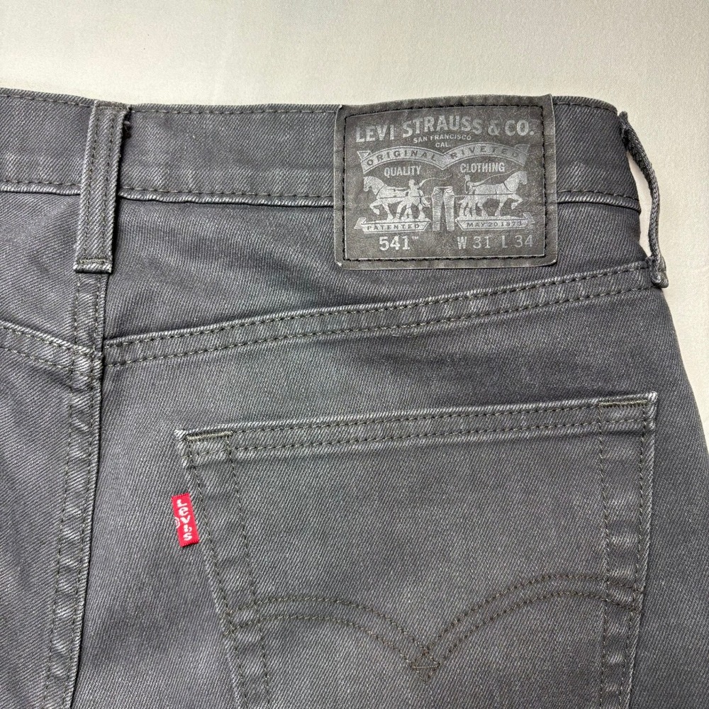 Levi's 541 Athletic Taper Jeans Mens 31x34 Fits 32x33 Dark Wash Gray Denim Pants